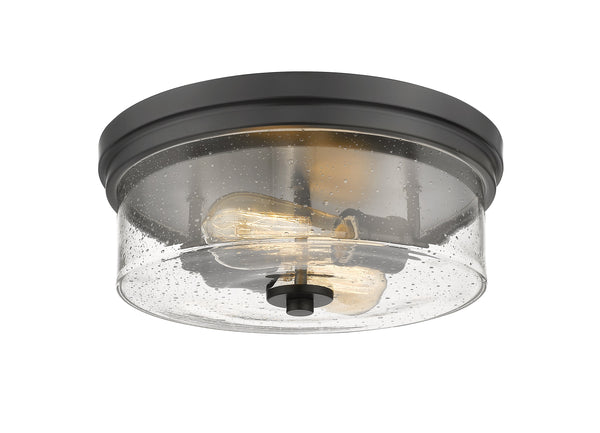 Bohin 2 Light Flush Mount in Matte Black Finish