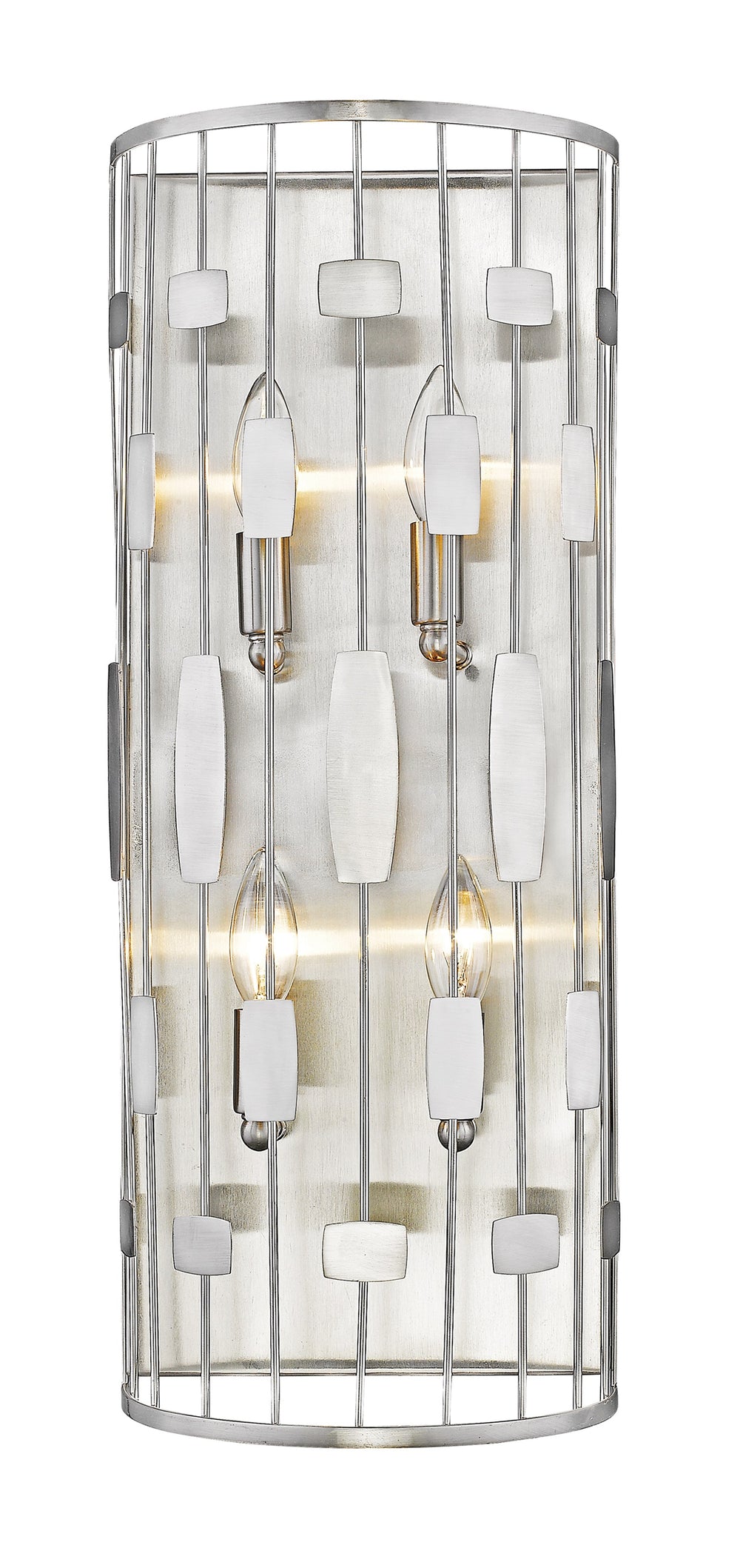 Almet 4 Light Wall Sconce in Brushed Nickel Finish