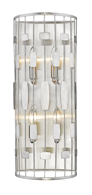 Almet 4 Light Wall Sconce in Brushed Nickel Finish