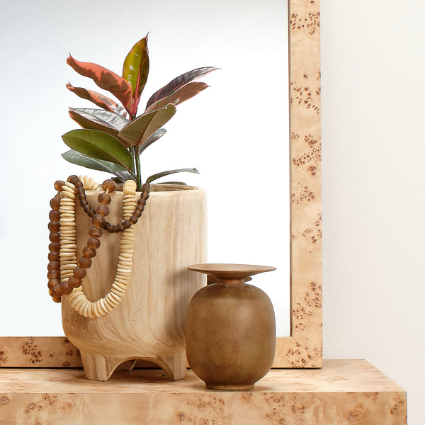 Highland Decorative Ceramic Vase, Brown