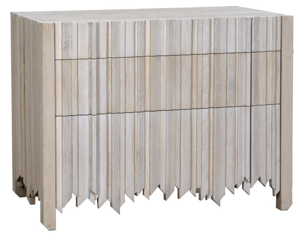 Desdemona 3 Drawer Chest, Bleached Elm