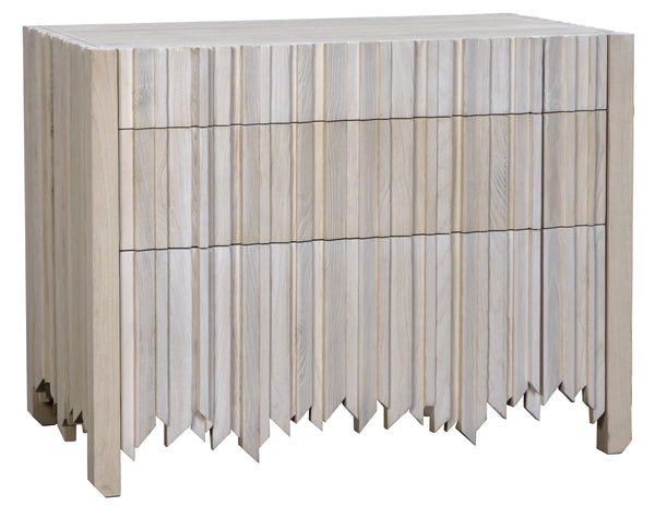 Desdemona 3 Drawer Chest, Bleached Elm