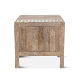 Tangiers Collection Night Chest 26in Carved