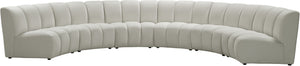 Lynda 6pc. Modular Sectional In Cream Velvet