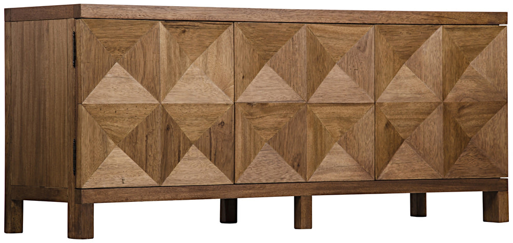 Quadrant 3-Door Sideboard in Dark Walnut Finish