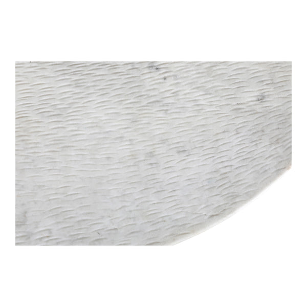Chloe Coffee Table with Marble Top and Iron Legs