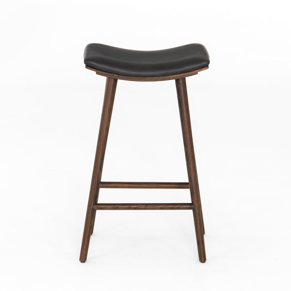 Union Saddle Bar Stool-Dist Black