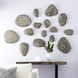 River Stone Wall Tile, Grey Stone, Large
