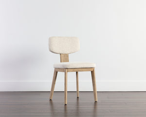 RICKETT DINING CHAIR - WEATHERED OAK - DOVE CREAM