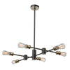 Tribeca AC10786BK Chandelier in Matte Black & Satin Brass