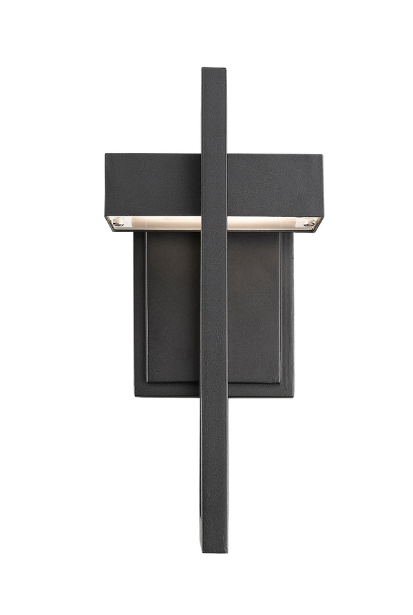 Luttrel 1 Light Outdoor Wall Sconce in Black Finish