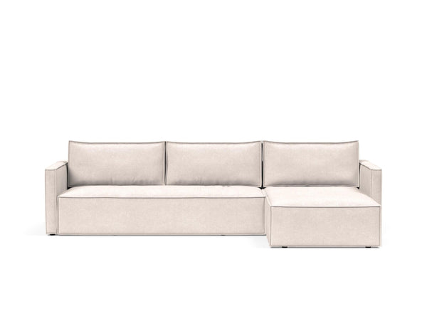 NEWILLA SOFA BED W/LOUNGER 57"X118", W/SLIM ARM RESTS