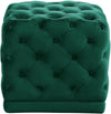 Robyn Ottoman/Stool In Green Velvet