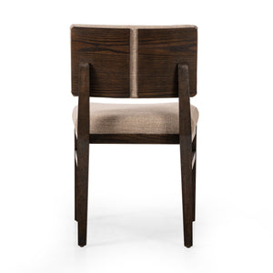 Carlo Dining Chair In Alcala Fawn And Dark Oak And Dark Oak Veneer