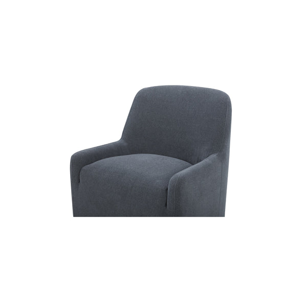 Moe's Maisie Rolling Dining Chair in Slate Blue