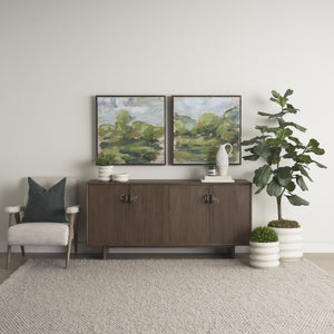 Twyla Short Cream Glazed Floor Vase
