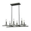 Verona 6 Light Pendant in Bronze Finish
