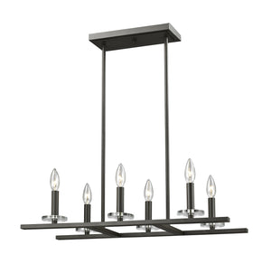 Verona 6 Light Pendant in Bronze Finish