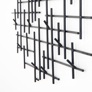 Crossin Coat Rack In Iron Matte Black