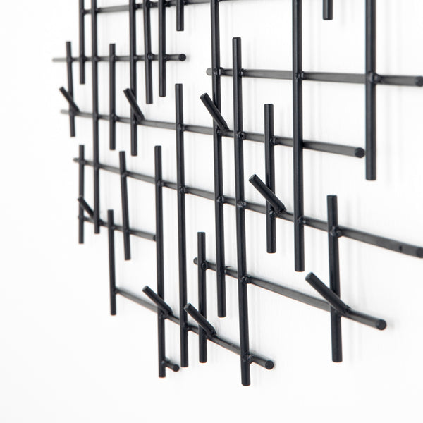 Crossin Coat Rack In Iron Matte Black
