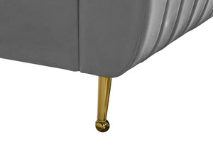 Marcos Full Bed In Grey Velvet