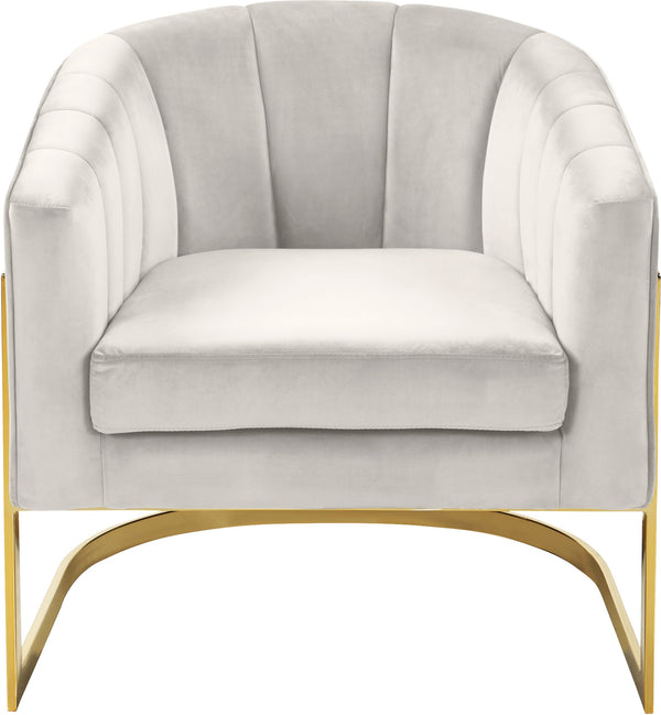 Dallas Accent Chair In Cream Velvet