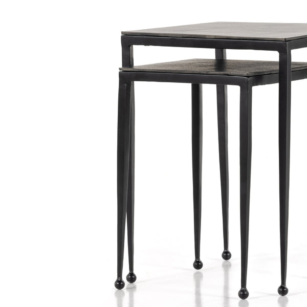 Dalston Nesting End Tables In Raw Black
