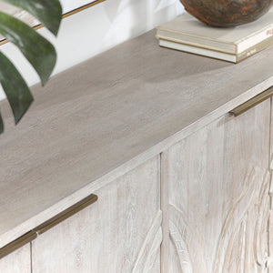 Ledro Solid Wood 4-Drawer Cabinet in Cream