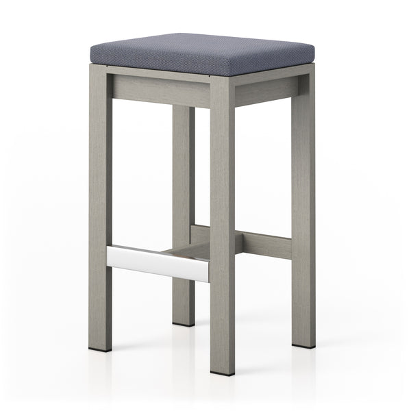 Monterey Outdoor Bar Stool In Grey In Bar