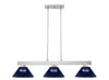 Cobalt 3 Light Billiard Light in Brushed Nickel Finish