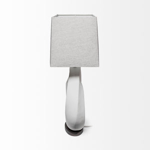Celtica (26.8"H) White Resin Ring-Shaped Base Table Lamp