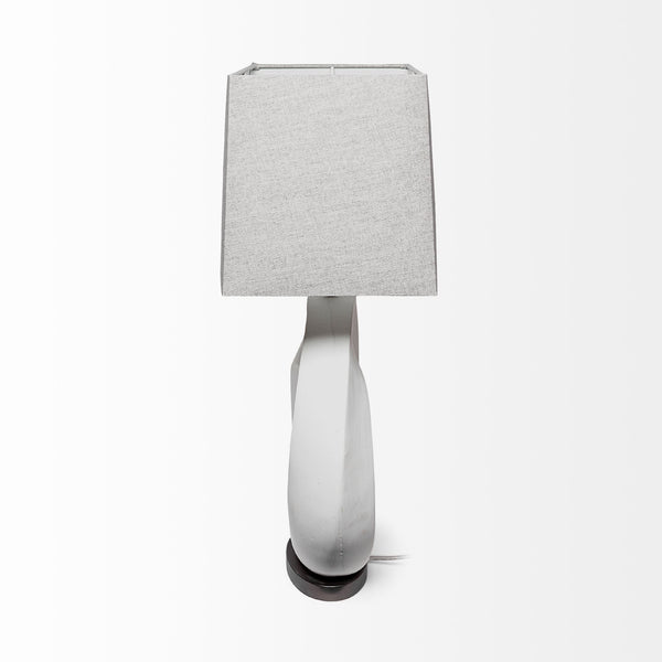 Celtica (26.8"H) White Resin Ring-Shaped Base Table Lamp