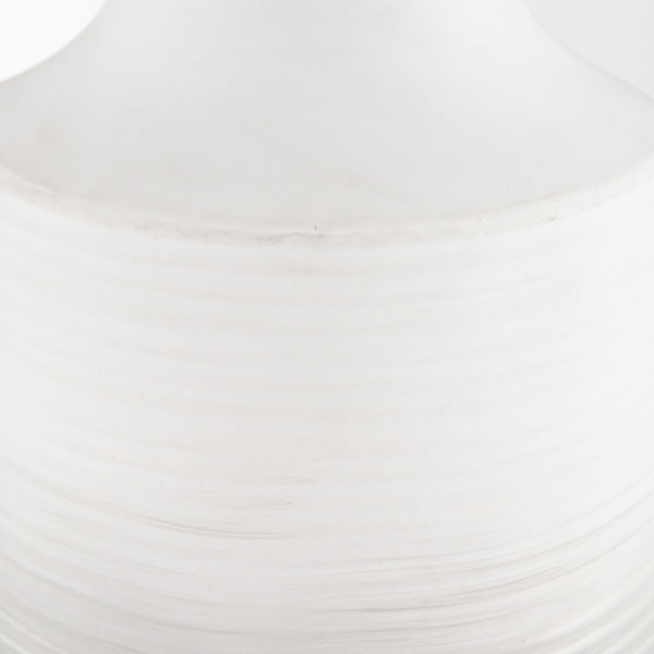 Toru Tall White w/ Grey Ombre Metal Vase