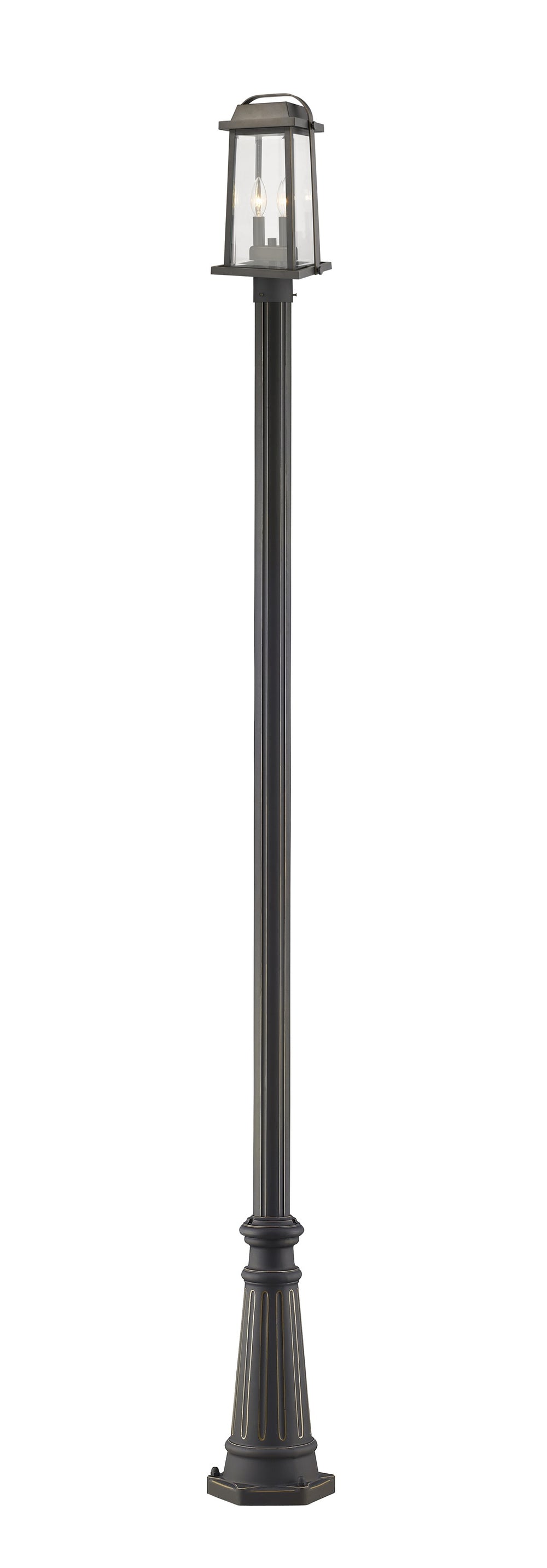 Millworks 2 Light Outdoor Post Mounted Fixture in Oil Rubbed Bronze Finish