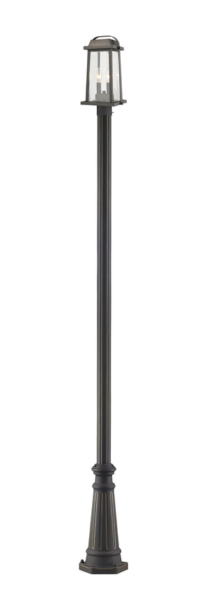 Millworks 2 Light Outdoor Post Mounted Fixture in Oil Rubbed Bronze Finish