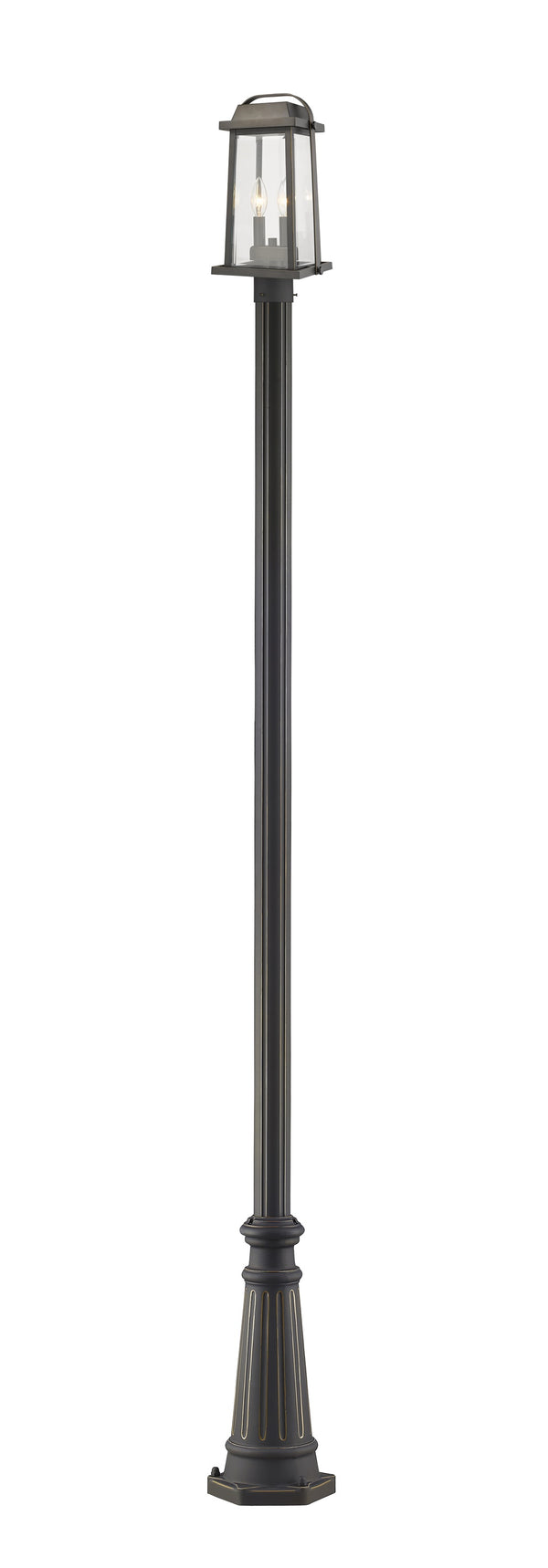 Millworks 2 Light Outdoor Post Mounted Fixture in Oil Rubbed Bronze Finish