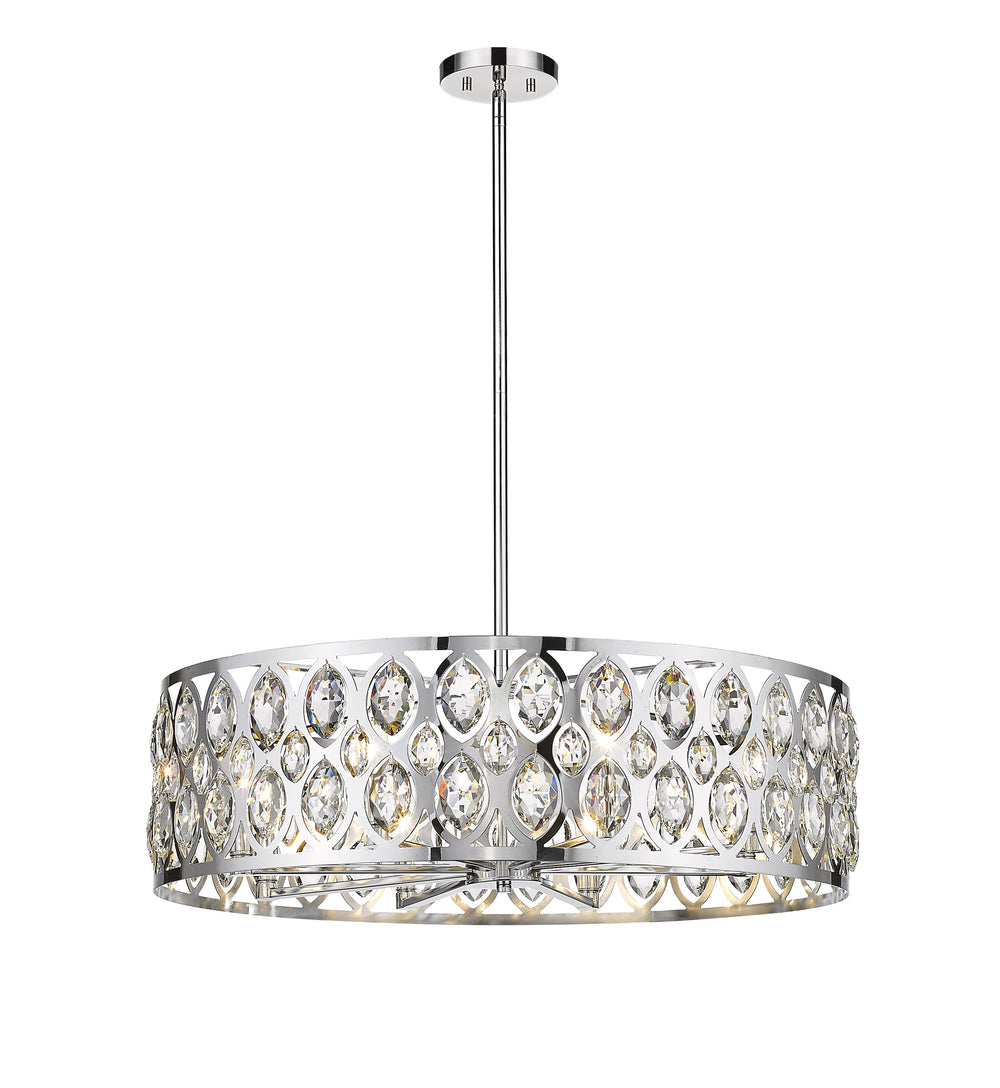 Dealey 8 Light Chandelier in Chrome Finish