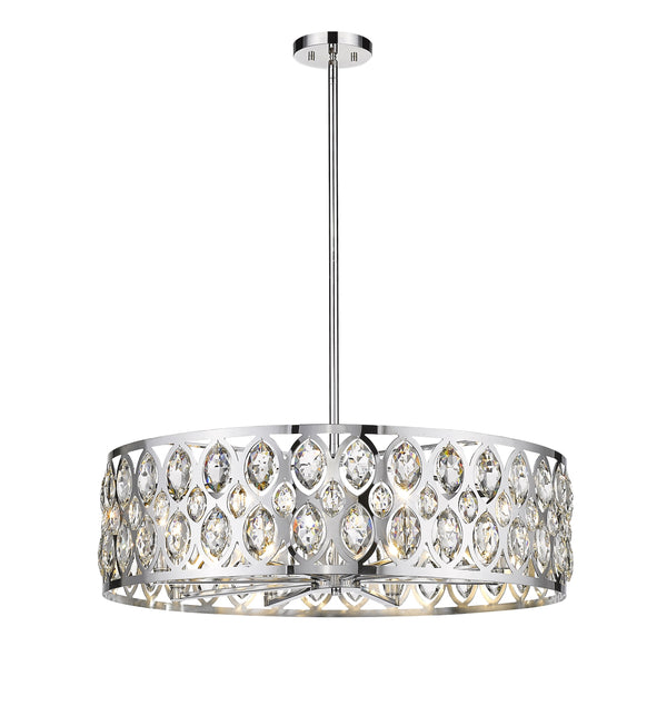 Dealey 8 Light Chandelier in Chrome Finish
