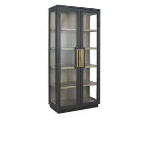 Larson Solid Wood Cabinet with Glass Windows