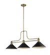 Melange 3 Light Chandelier in Heritage Brass Finish