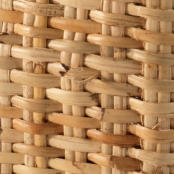 Hand-woven Natural Rattan Large Ottoman