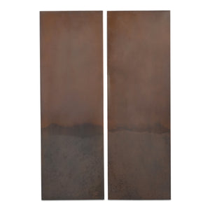 Moe's Smith Wall Décor Bronze Set of Two Panels