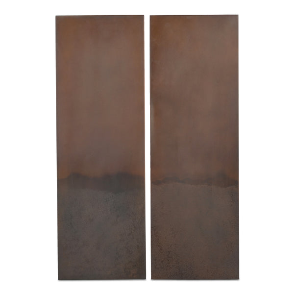 Moe's Smith Wall Décor Bronze Set of Two Panels
