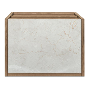 Ashcroft Nightstand Oak with Rosa Marble Top