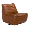 Mcclain Swivel Single Sofa, Roche Tan Leather