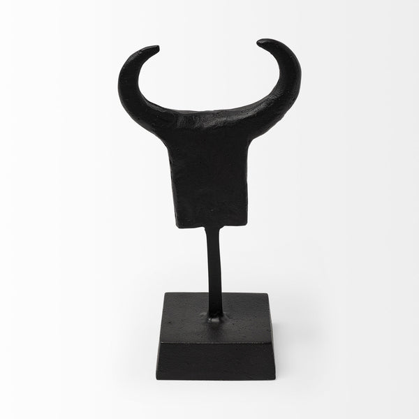 Caleb 4L x 5W Black Metal Tribal Figurine