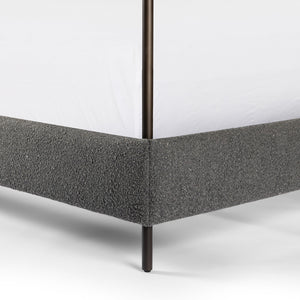 Anderson Canopy Queen Bed - Knoll Charcoal