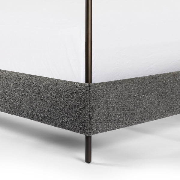 Anderson Canopy Queen Bed - Knoll Charcoal