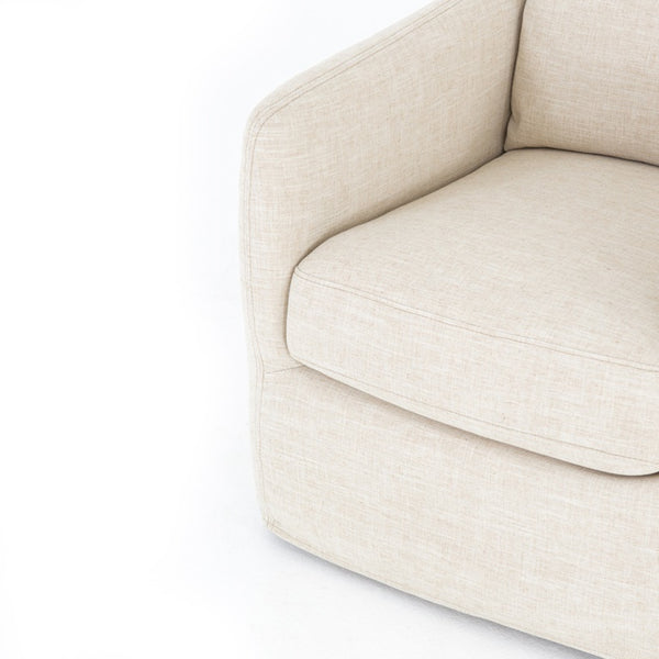 Banks Swivel Chair In Cambric Ivory