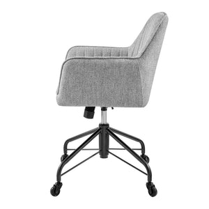Thompson Fabric Swivel Office Arm Chair In Strata Gray